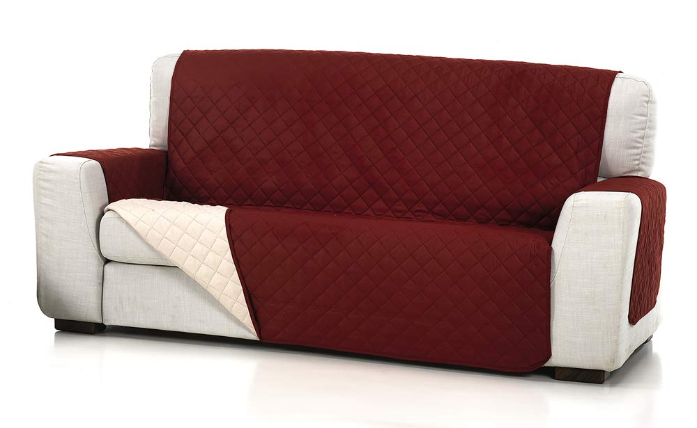 Belmarti Cubre Sofa Acolchado 2/P, Rojo, 2 Plazas