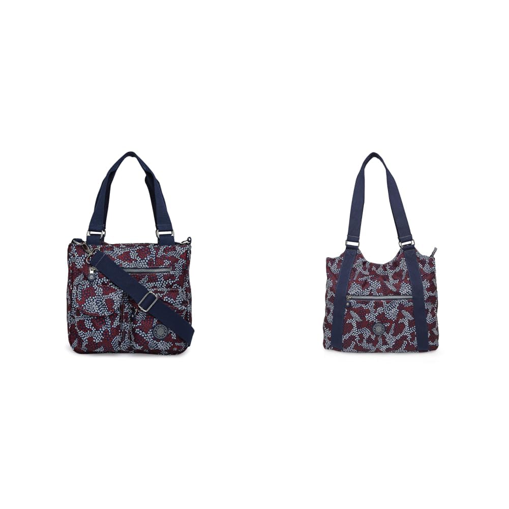 Crinkle Range Blue & Red Color One Size Shoulder Bag + Crinkle Range Blue & Red Soft One Size Handbag-image-19