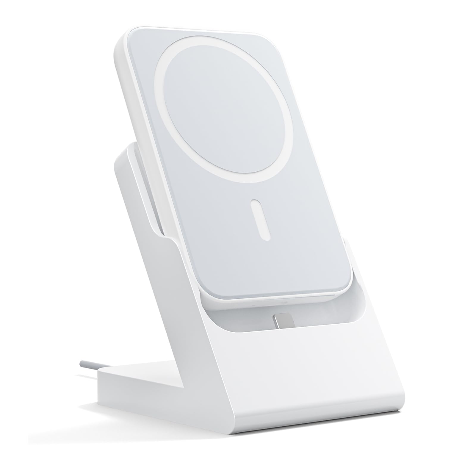 ICARERSPACEPhone Stand for MagSafe Battery Pack, Anti Slip Detachable Premium Silicone Charging Stand Holder Compatible with MagSafe Battery Pack [MagSafe Battery Pack & Cable is Not Included]