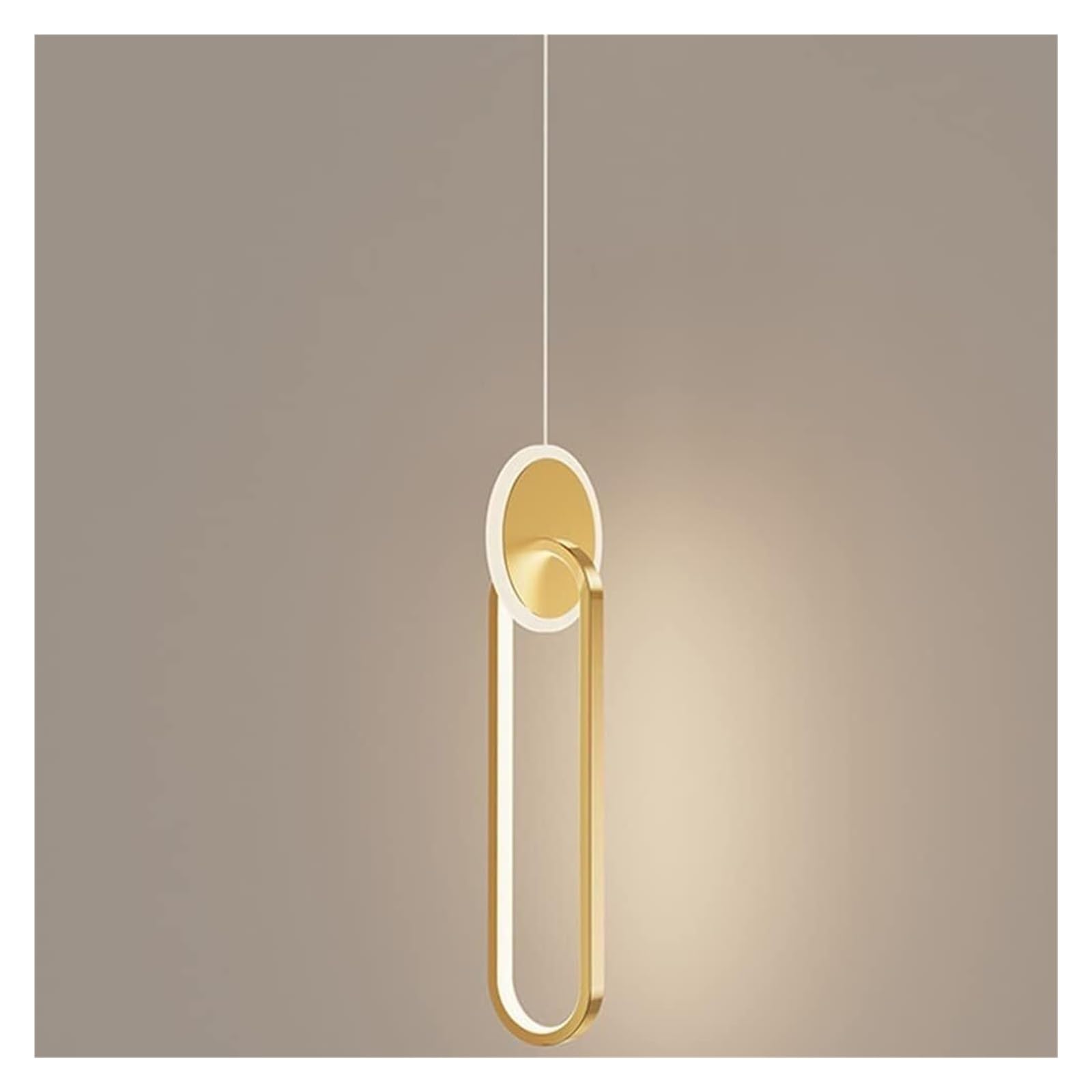 ASerZenith Retro Led Chandelier Acrylic Shade Brass Pendant Light Dimmable Copper Study Room Ceiling Light,Chandeliers,Gold-Ellipse