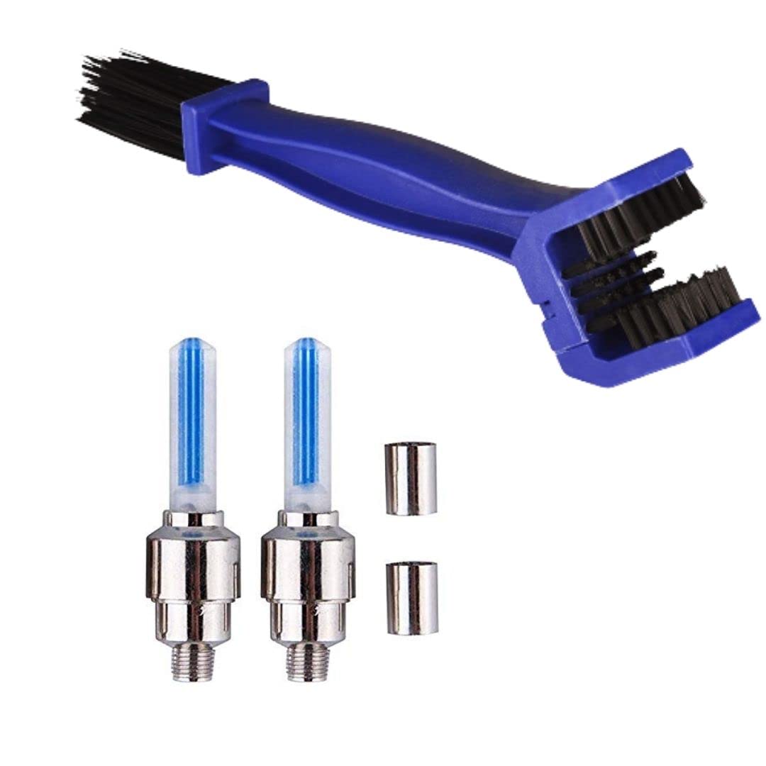 AKSMIT Bike Chain Brush & Bike Magic TIRE Blue Light (Set of 2) Combo for Royal Enfield Thunderbird 500X-image-34