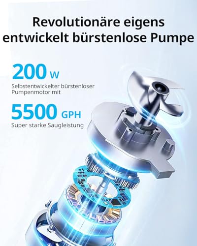 Beatbot AquaSense Kabelloser Poolroboter– Akku Poolsauger mit Smarte Pfadoptimierung, Poolreiniger Wasserlinie Boden und Wand, für Pools bis zu 200 m² – Bild 6