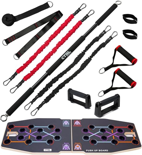 Push Up Board Workout Equipment for Chest Triceps, Back, Arms Muscles, Fitness Portable Pushup Board for Man and Women, Perfect Multi-Functional Push-Up Stand Bar Muscle Building by CTRL Sports