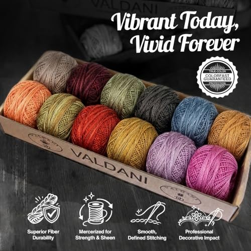 Image of Valdani Pearl Cotton Sz 8 | Cottage Garden: Fruits & Flowers | 74 Yds /Ball