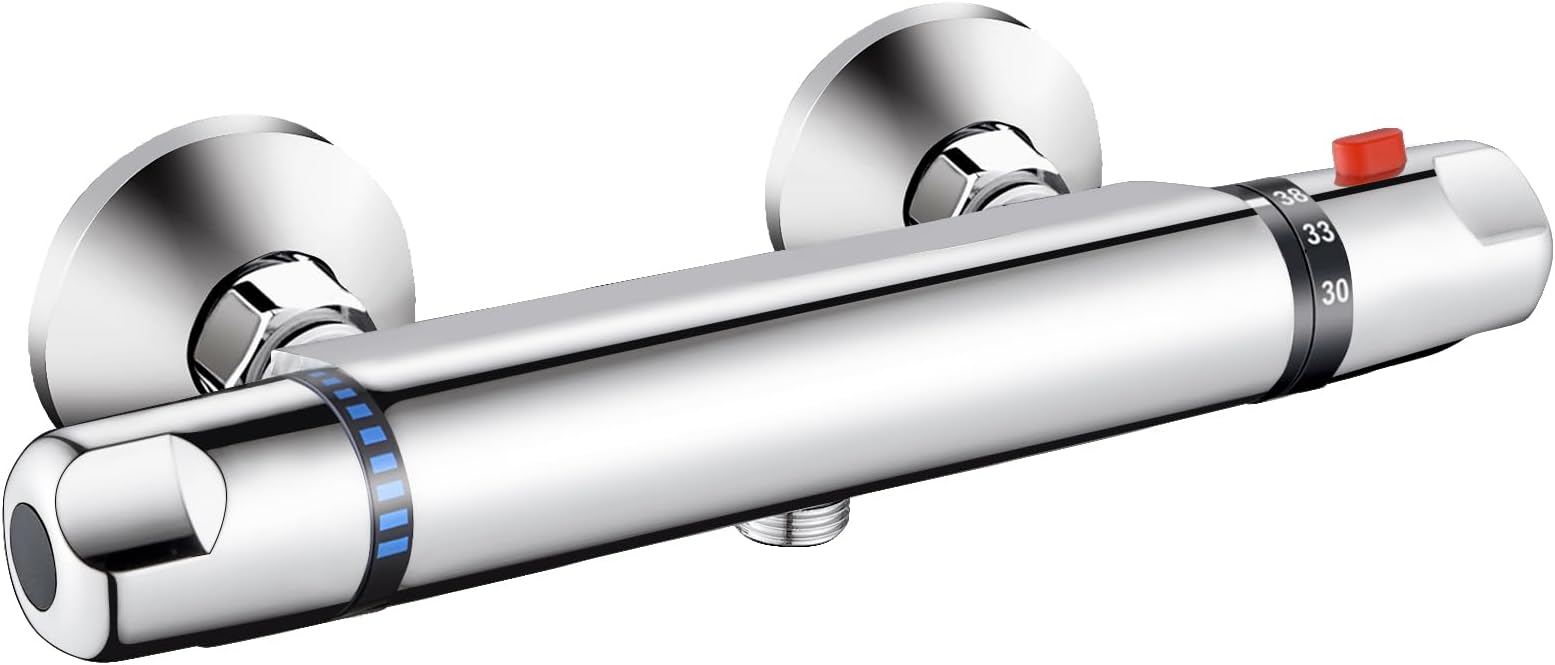 Thermostat Duscharmatur Mit 38°C Sicherheitsstopp - Chrom Duschthermostat
