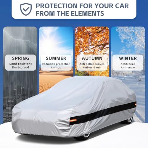 Image of Coupe Car Cover Custom Fit Alfa Romeo 4C 2013-2019, Car Cover Waterproof All Weather for Automobiles, Sun Rain Dust UV Protection. (Ships from US Warehouse)