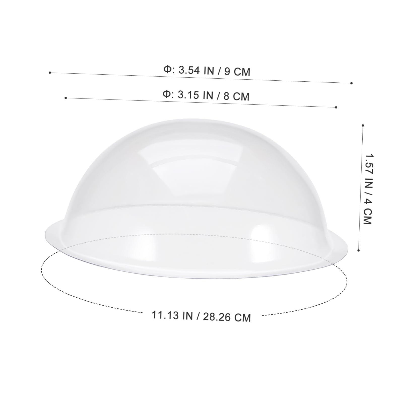 Hemoton 20pcs DIY Christmas Ornaments Semicircular Micro Landscape Cover Plastic Display Dome Replacement for Craft Decorative Bowls