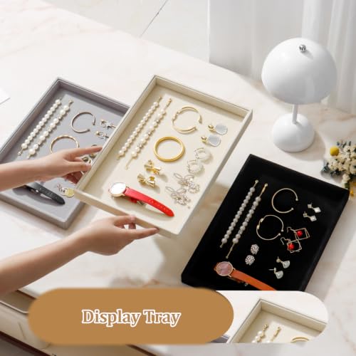 Image of Large Velvet Jewelry Tray Display Drawer Inserts 2 Pack