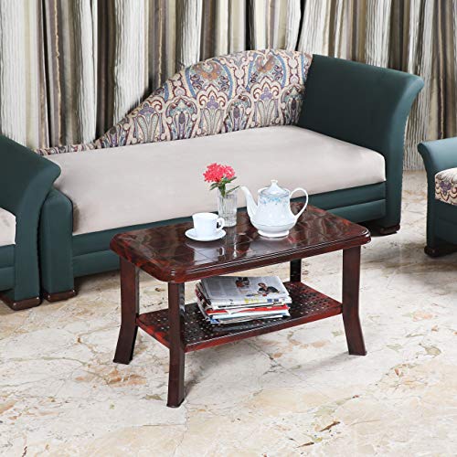 Image of Cello Oasis Coffee Table /Tea Table /Teapoy for living room, Home, Drawing Room, Outdoor| 3 Year Warranty | Rosewood Colour