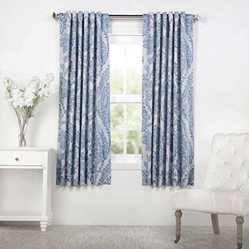 Image of HPD Half Price Drapes Printed Room Darkening Curtains for Bedroom, Living Room 50 X 63 (1 Panel), BOCH-KC16072-63, Tea Time China Blue