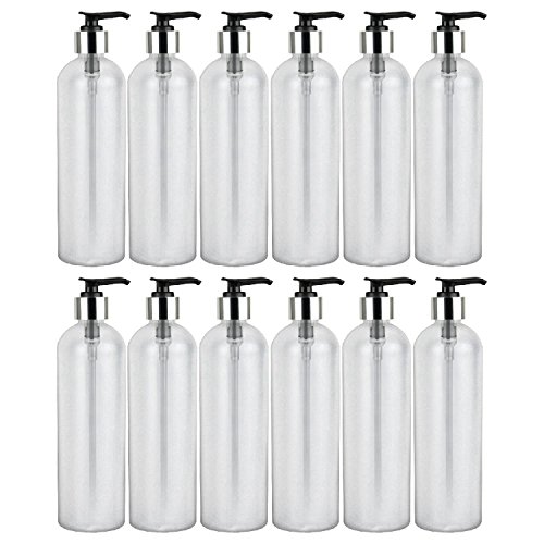MoYo Natural Labs 16 oz Pump Dispenser, Empty Soap and Lotion Bottle