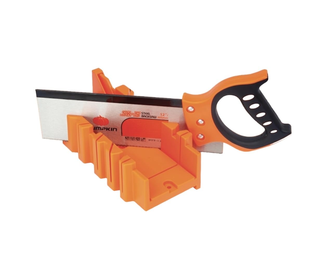 Pumpkin Backsaw with Miter Box 32107-12"/ 300mm - 10TPI Blade made of SK-5 High Carbon Steel (Cutting Angles 22.5, 45 & 90 Degree) (B0CKPF48LH) Amazon Price History, Amazon Price Tracker