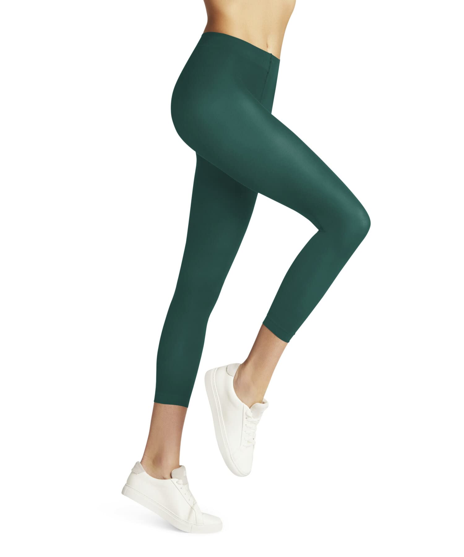FALKE Women's Pure Matt 50 DEN Capri W LE Semi-Opaque Leggings, Turquoise (Verdigris 7426), Size S, Model 43152