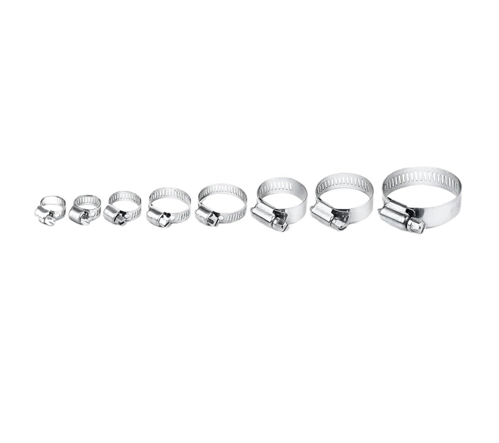 Nodrest One Color 120Pcs 8-44Mm Stainless Steel Style Clamp Box Combination Ring Joint