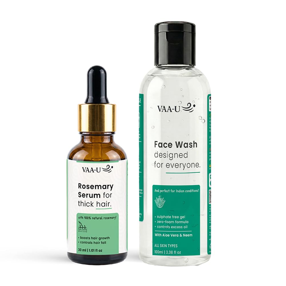 Aloe Neem Sulphate Free Face Wash 100ml & Hair Serum 30ml Combo | Skin Care | Sulphate Free Formula | Gentle Cleansing | Lightweight Formula | Skin & Hair Care | Daily Use | Combo Pack-image-42