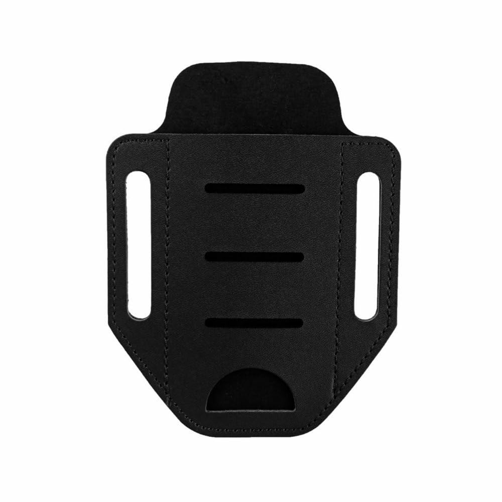 Multitool Sheath for Belt, Leather Torch Holder Pouch with Belt Loop Portable EDC Multitool Organiser for Outdoor Camping Hiking Fishing Hunting, Only Pouch