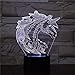 Produktbild 3D Illusion Night Light Unicorn Discoloration, Best Living Room Decoration with 7 Led Night Light with Ribbon, Novel Gift