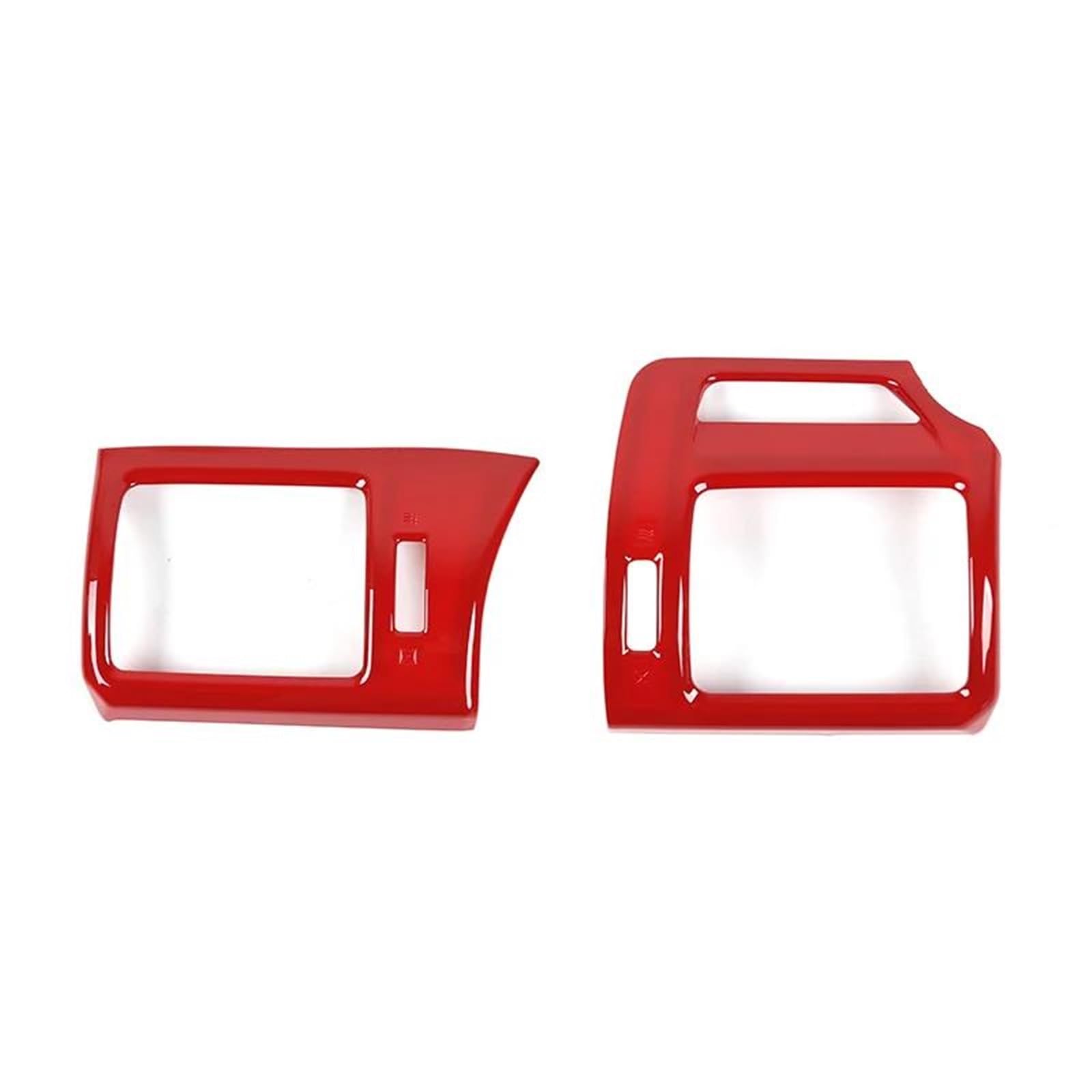 Ousduo Red Air Conditioning Vent Decoration Both Sides Of The Center Console For 4Runner 2010 Up Interior Decal Trim