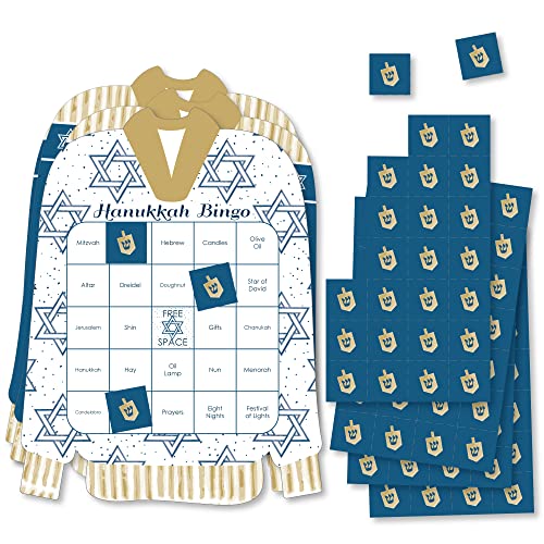 Jeu de bingo Chanukah lot de 18 cartes de fête activité pour enfants