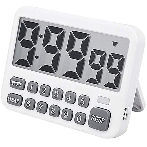 Asyduey Temporizador Digital de Cocina, Pantalla Grande Temporizador de CoccióN Temporizador de Cuenta Regresiva/Ascendente con DíGitos Directamente Ingresados, Alarma Alta