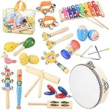 percussion live setup Komplettes pädagogisches Instrumentarium: Das Instrumentarium enthält 16 verschiedene Instrumente, die sich sehr gut für Einzel- und Gruppenleistungen sowie für das Lernen eignen. Lassen Sie Kinder sich bewegen, bewegen, Rhythmus fühlen, entdecken Sie das Potenzial und die Sensibilität von Musik und Audio, lernen Sie das ursprüngliche Musikkonzept und schaffen Sie mehr Interaktion zwischen Eltern und Kindern, indem Sie Spielzeug spielen.