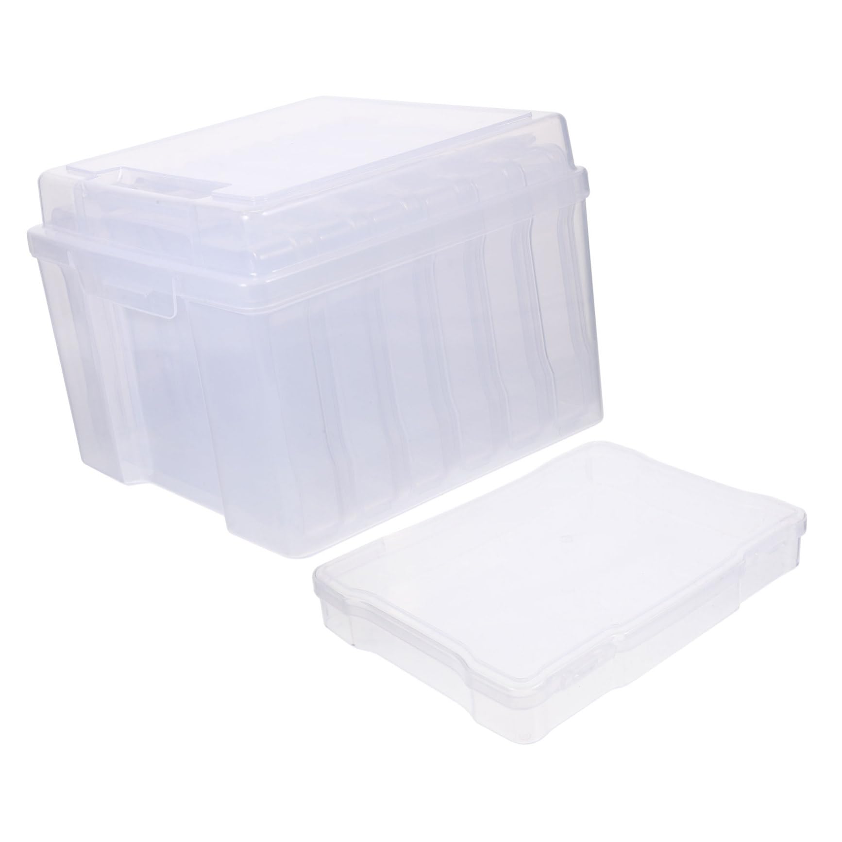 HOMSFOU 1 Set Photo Storage Box Sticker Organizer Classroom Organization and Storage Tool Chest Organizer Photos Carry Case Greeting Card Storage Postcards Case Photo Keeper Usa Plastic