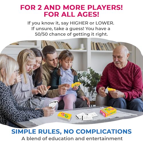 QUOKKA Board Game for Kids 8-12 - Family Card Game for Kids and Adults - Higher or Lower | Guess Fun Questions | Easy to Learn | 2 + Players - Challenge Game for Family Night - Image 3