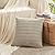 Fancy Homi 4 Packs Neutral Decorative Throw Pillow Covers 18x18 Inch for Living Room Couch Bed Sofa, Rustic Farmhouse Boho Home Decor, Soft Plush Striped Corduroy Square Cushion Case 45x45 cm