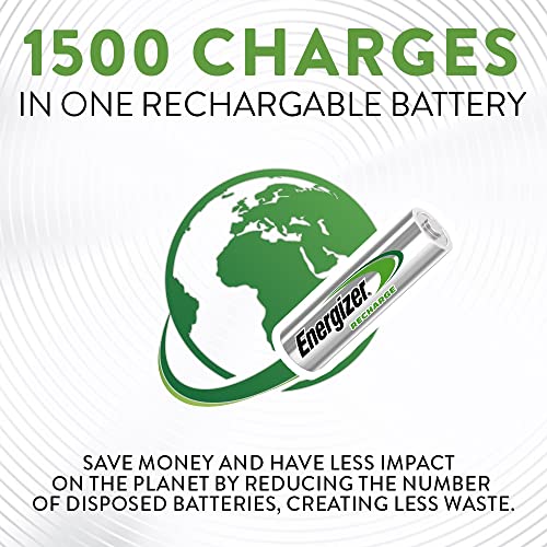 Image of Energizer 9V Batteries, Pre-Charged 9 Volt Rechargeable Batteries, Pack of 2