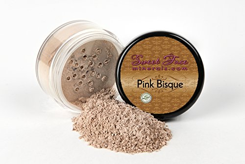 Pink Bisque Foundation Mineral Makeup (30 Gram Jar) Matte Loose Powder Bare Face Cosmetics Full Coverage Long Lasting All Skin Types Spf 18 #TOP29