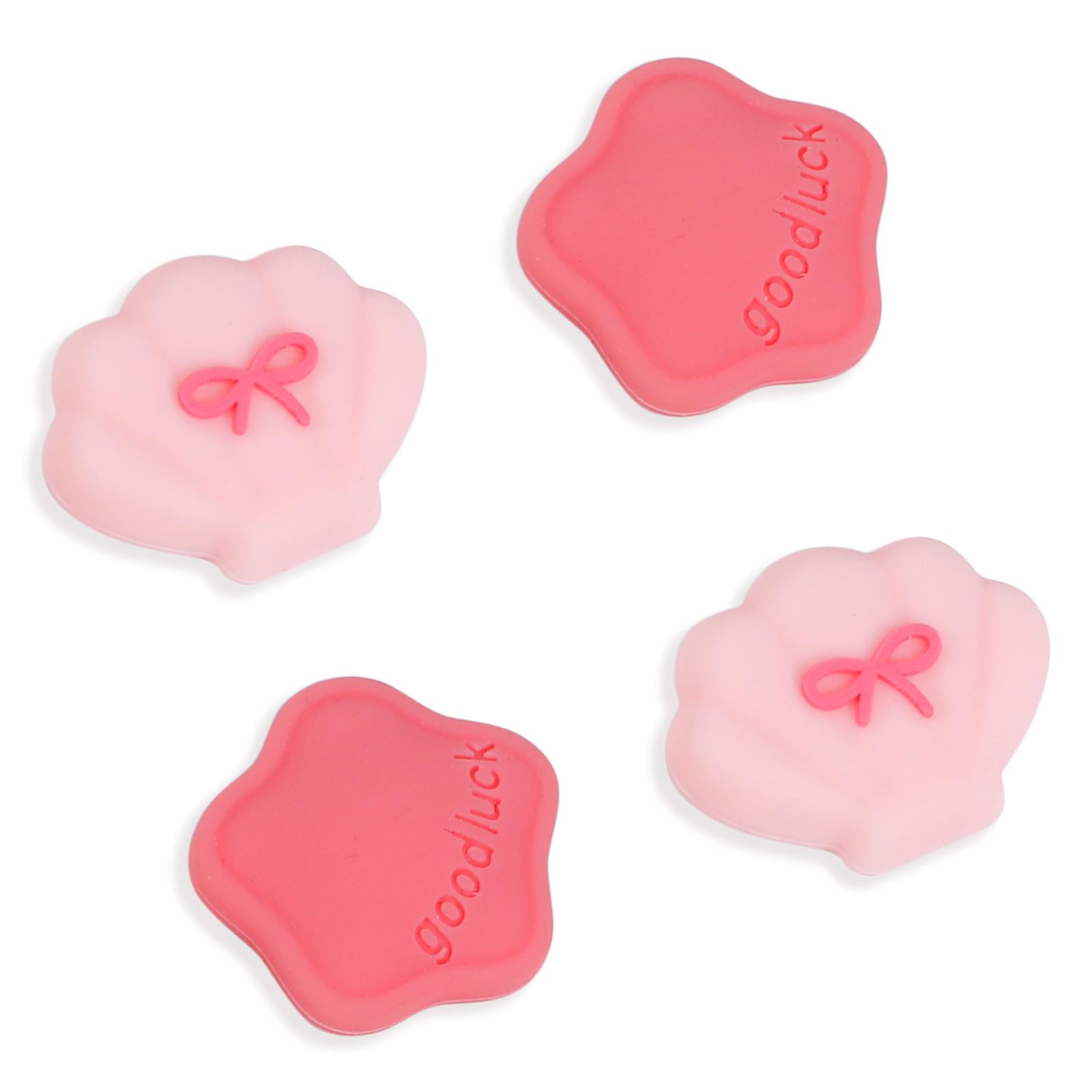 PERFECTSIGHT Cute Switch 2 Joycon Thumb Grips Caps, 4 PCS Switch2 Kawaii 3D Silicone Analog Thumbstick Button Cover for NS Switch 2 Joystick Caps, Pink Shell+Star