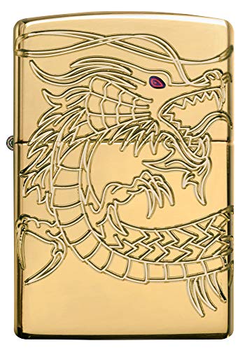 Encendedor Zippo Dragon Chino Gold Plate miniatura 5