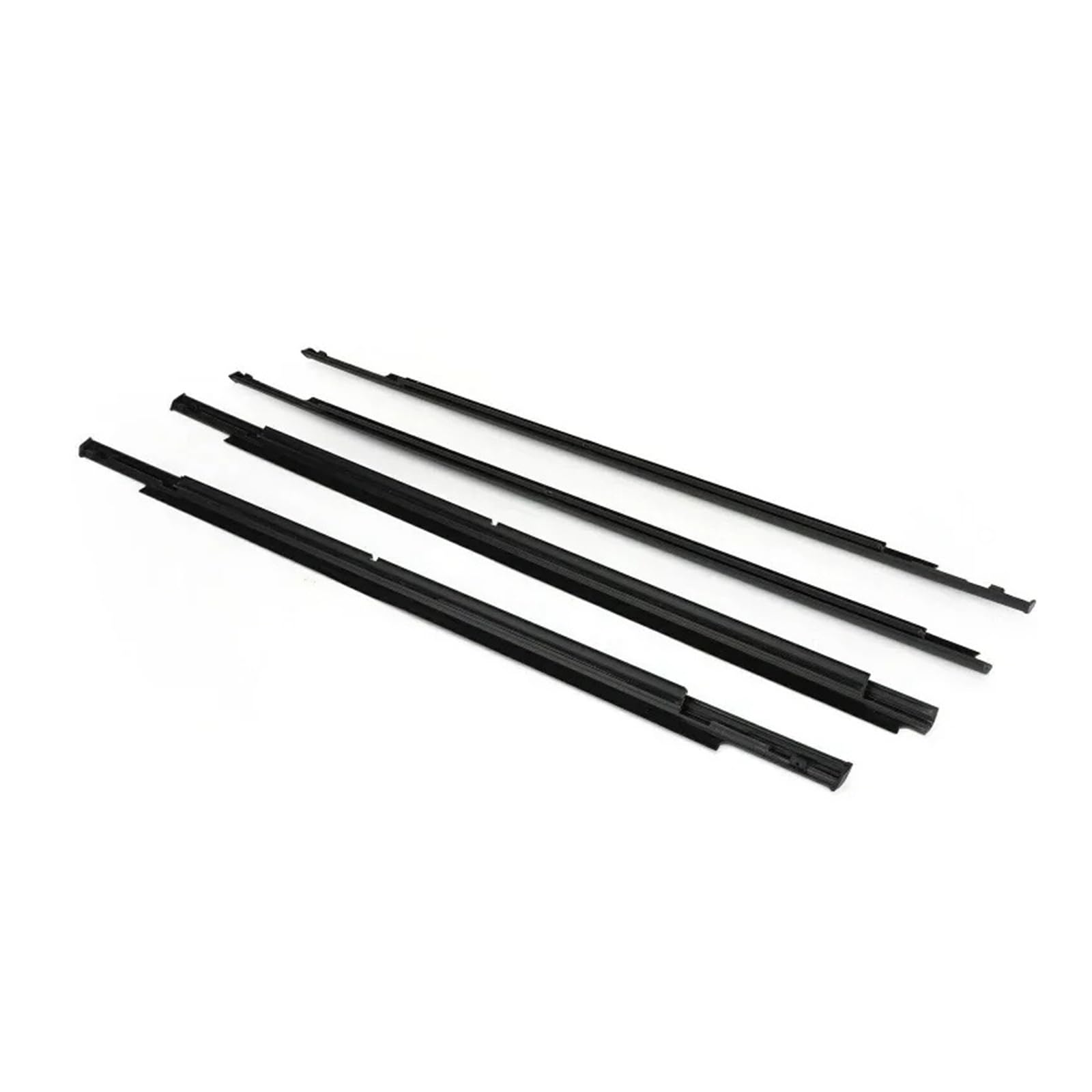 Sifusm Black Rubber Seal 4Pcs Car Window Weather Strip Weatherstrip Side Door Moulding Trim Seal For Mitsubishi For Outlander 2013-2018 2017 2016 2015 2014 Strip(Black)