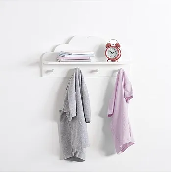 Atmosphera - Patère Enfant Nuage - Blanc 22x48 cm