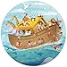 MoinKidz Wooden Noah's Ark Puzzle for Kids Ages 4-8, Large 48 Piece Round Floor Puzzles for Kids Ages 3-5, Christian Bible Religious Wooden Jigsaw Puzzle for 3 4 5 6 7 8 Year Old