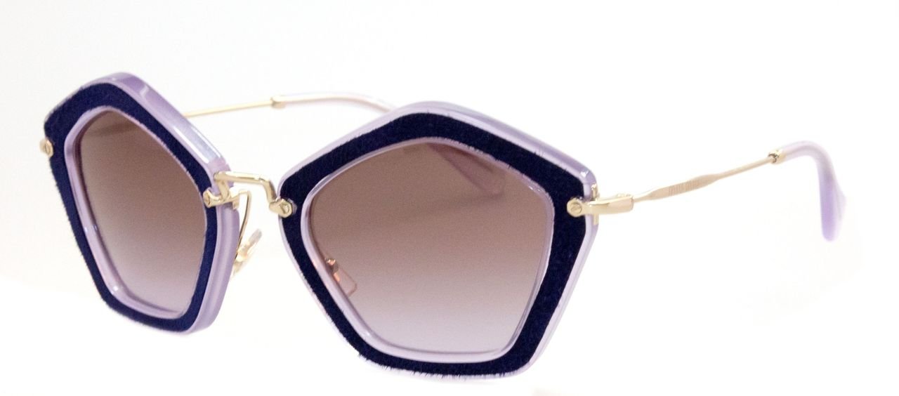 Miu Miu Mu 06os Sunglasses 0an6p1 Violet Dark Blue Chamois
