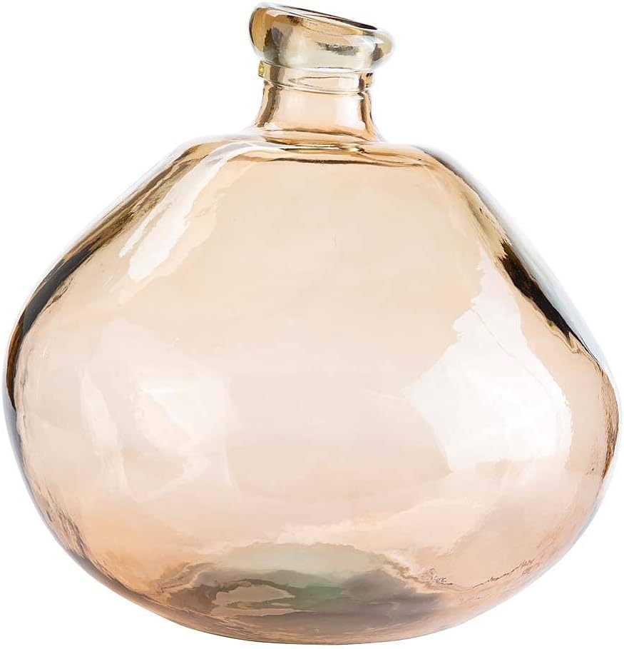 VivaTerra Recycled Round Glass Balloon Vase 13" H x 14