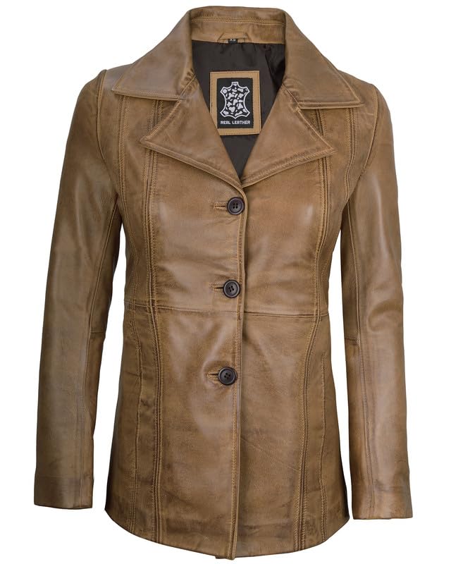Image of Blingsoul Womens Real Leather Jacket - Asymmetrical Leather Jackets for Women