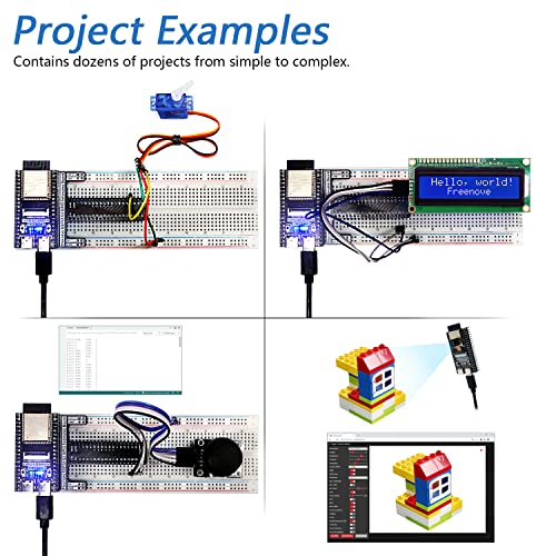 FREENOVE Super Starter Kit for ESP32-S3 ESP32 S3 CAM (Included), Dual-core 32-bit 240 MHz Microcontroller - Image 4