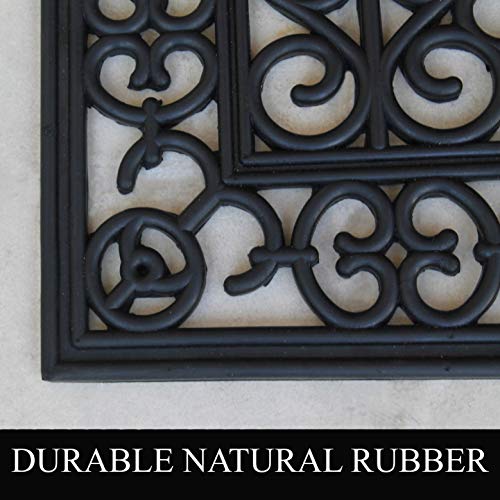A1Hc Large Floor Mat, Natural Rubber, 30”X60”, Ideal For Outside Entryway, Scrapes Shoes Clean Of Dirt & Grime, Heavy Duty Door Mat For Indoor Outdoor, Front Door Mat For Entry, Patio, Busy Areas #TOP5