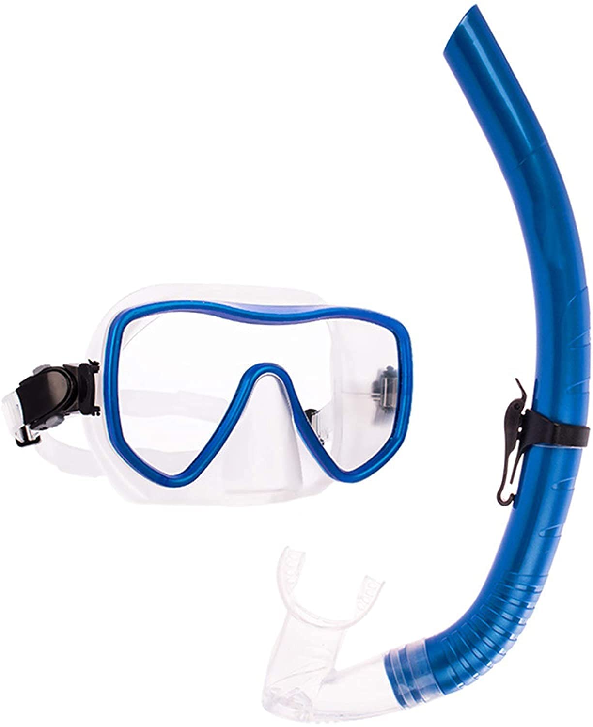 MRKU Maschera da Snorkeling Integrale, Occhiali da Sub Impermeabili ad Alta Definizione, Set da Snorkeling Completamente Asciutto, Adatta al Viso, respirazione Confortevole, Adatta per Adulti