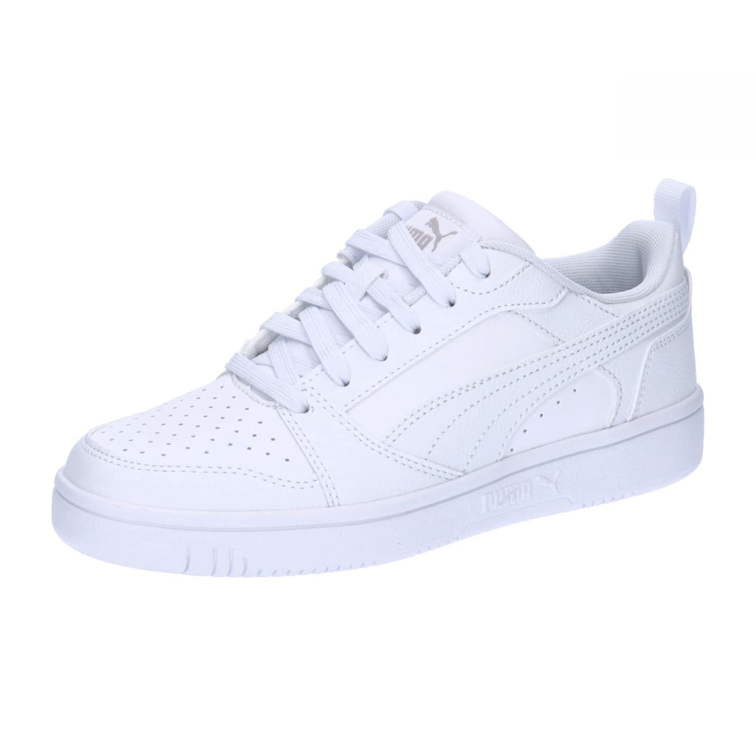 PUMA Unisex Sneaker Rebound V6 Lo da ragazzi, White-Cool LightGray, 38 EU