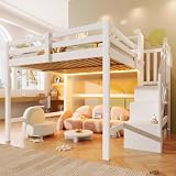 Sicurezza: intorno al letto superiore ci sono solide ringhiere che impediscono cadute accidentali e assicurano che i bambini possano dormire in sicurezza. Adatto per bambini dai sei anni.