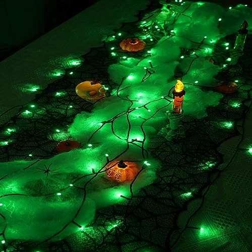 Yeguo Green Halloween Lights, 200 Led String Lights Outdoor Waterproof, Christmas Lights Indoor, 8 Modes 66Ft Green Wire Twinkle Lights Plug In For Party Tree Halloween Decor #TOP3