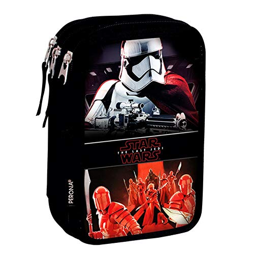 Star Wars Vicious - Plumier de triple compartimento 45 piezas, estuche (Perona 55580)