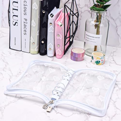 Image of White A6 Binder Zipper Lace Lover Budget Planner Cover