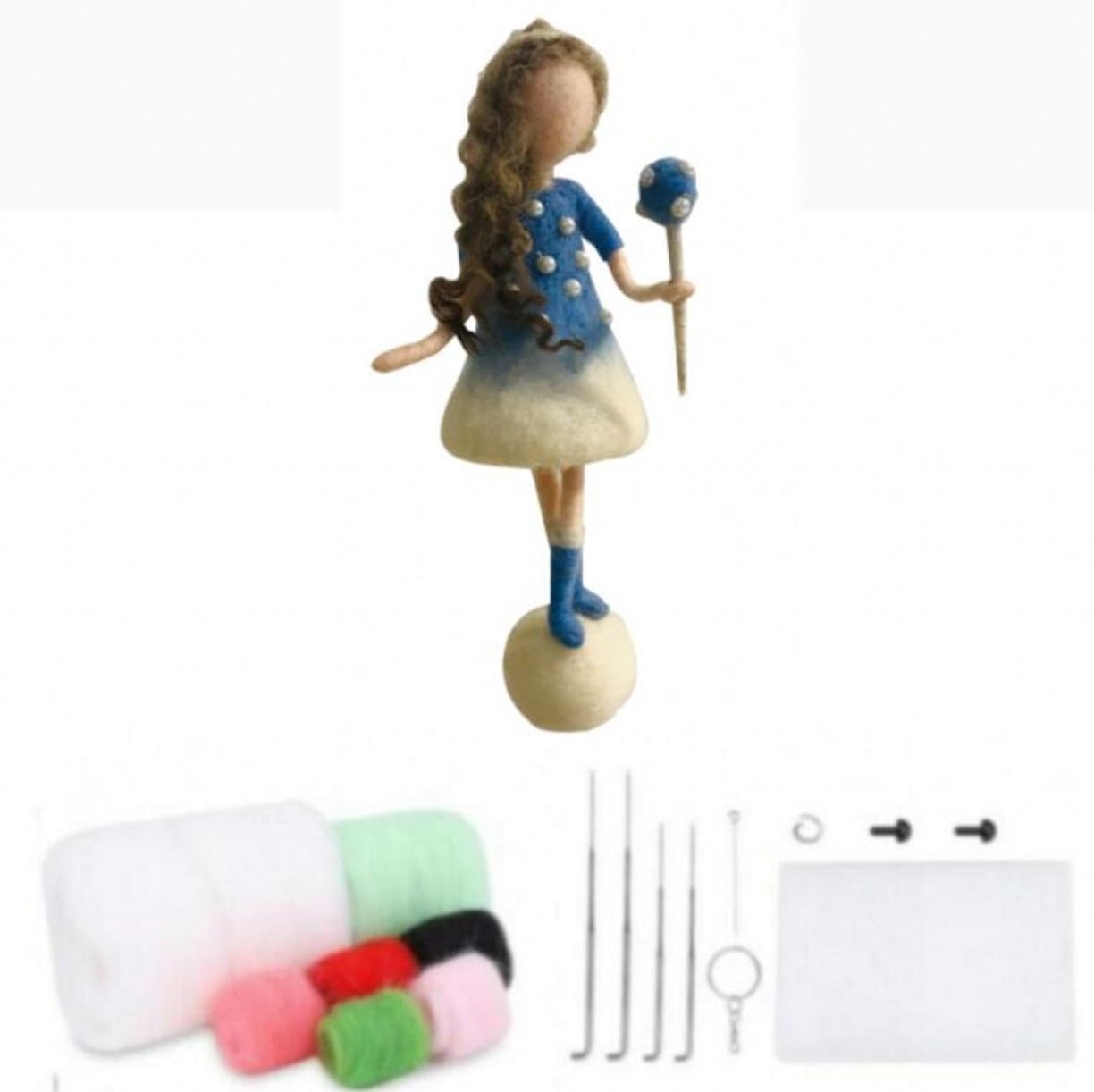 Kit De 5 Proyectos De Fieltro Para Hacer Hadas Y Animales, Manualidad De Aguja, Tamaño 7.6 Cm, Instrucciones En Imagen