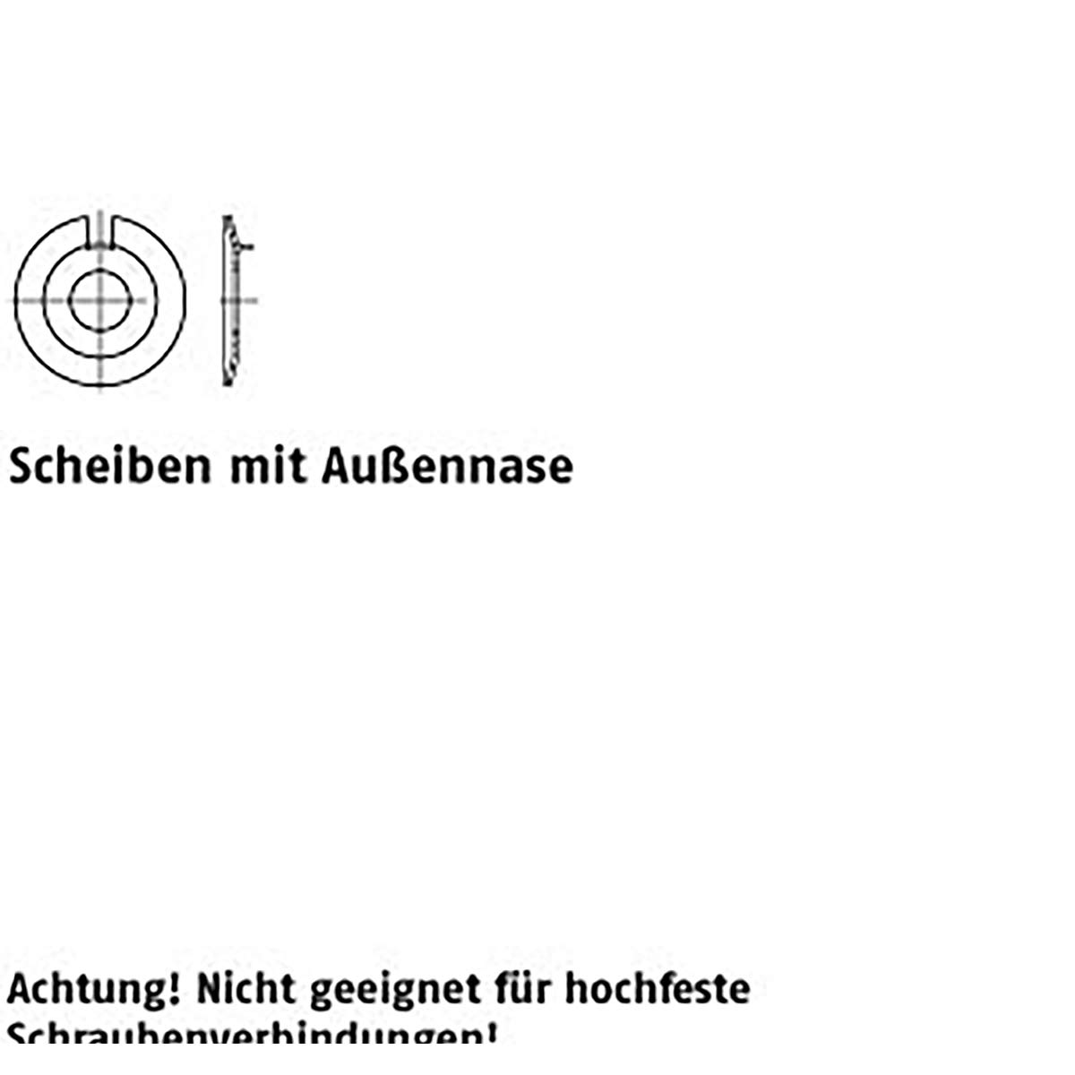 Dischi DIN 432 in acciaio 10,5 VE=S 50 pezzi.