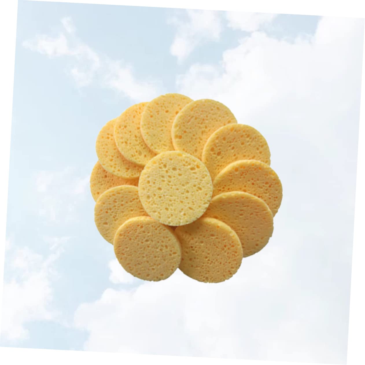 Gogogmee Face Cleaning Puff 20pcs Makeup Pads Cotton Rounds Soft Sponge Puff Reusable Makeup Cleaning Gentle Skin Cleansing