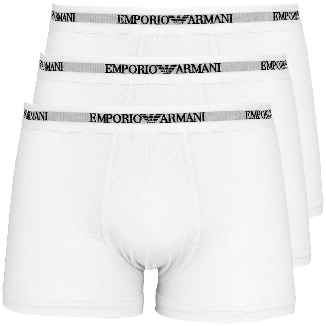 EMPORIO ARMANI Man's Core Logoband 3-Pack Trunk, White, XXL